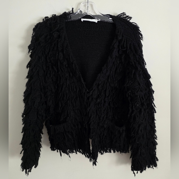 Astr Jackets & Blazers - ASTR THE LABEL | Shaggy Cardigan Jacket Black Sz M